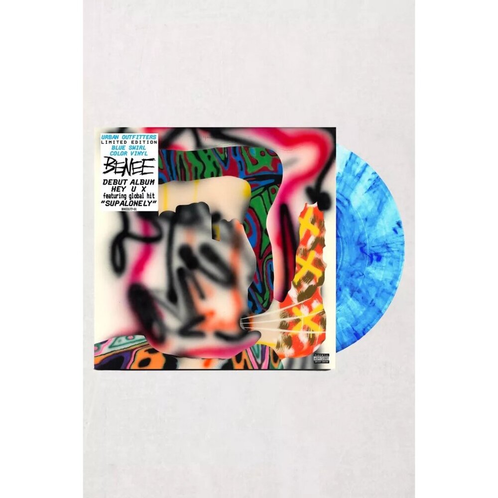BENEE Hey u x Limited LP Blue Swirl Vinyl Record Album New